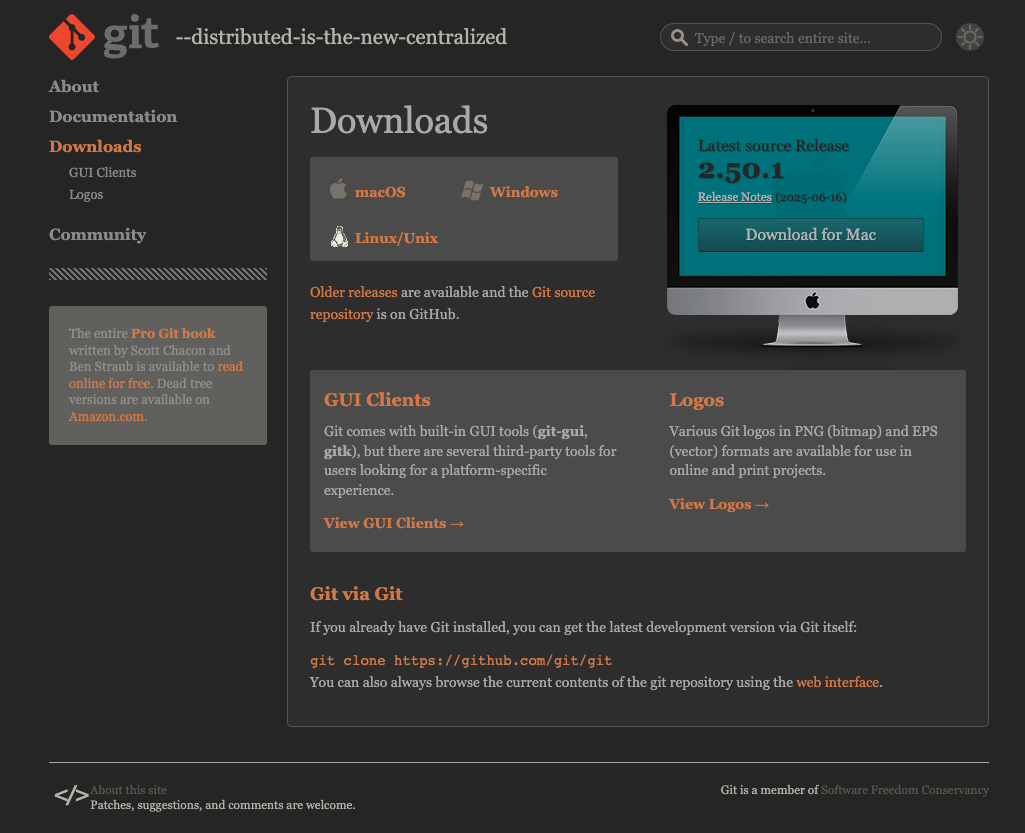 git download page
